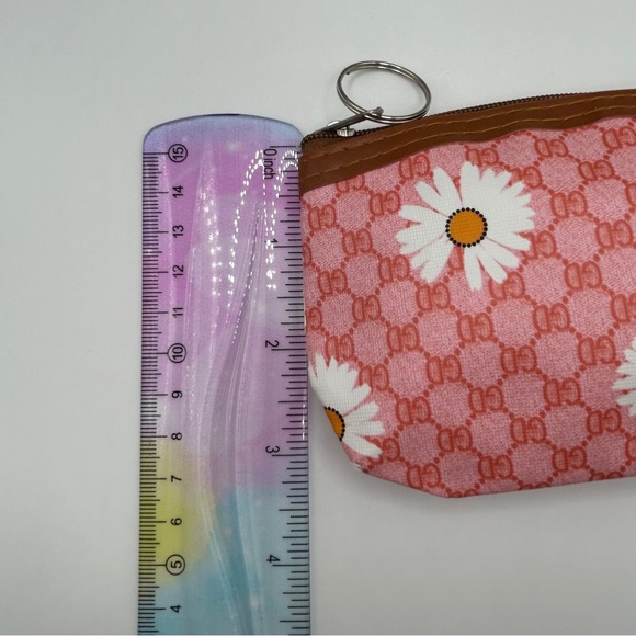 Floral Patterned Pouch With Keyring - Picture 5 of 6